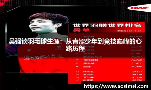 吴强谈羽毛球生涯：从青涩少年到竞技巅峰的心路历程